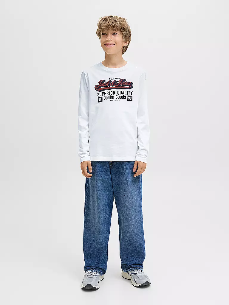 JACK & JONES | T-shirt à manches longues pour garçon JJELOGO | weiss
