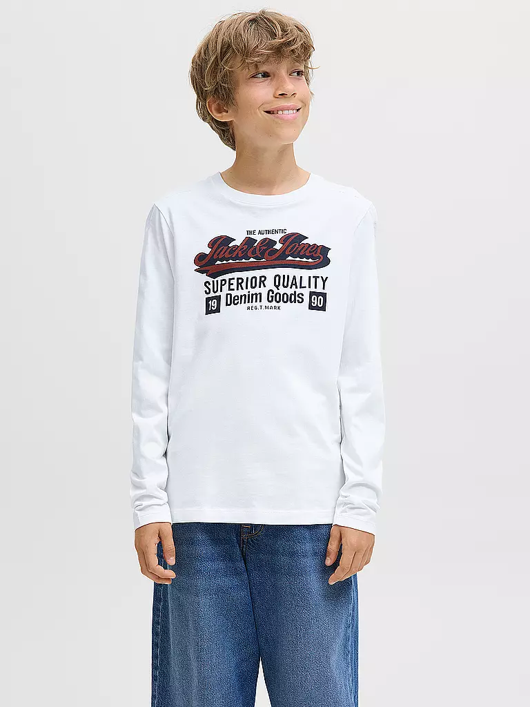 JACK & JONES | T-shirt à manches longues pour garçon JJELOGO | weiss
