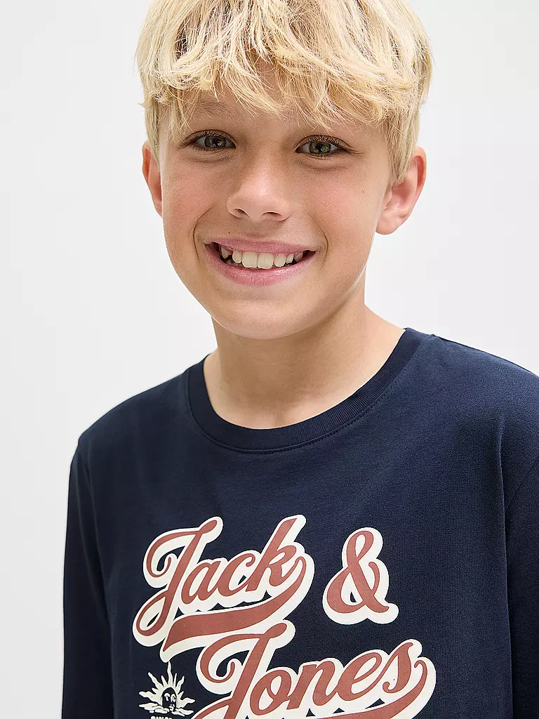 JACK & JONES | T-shirt à manches longues pour garçon JJELOGO | dunkelblau