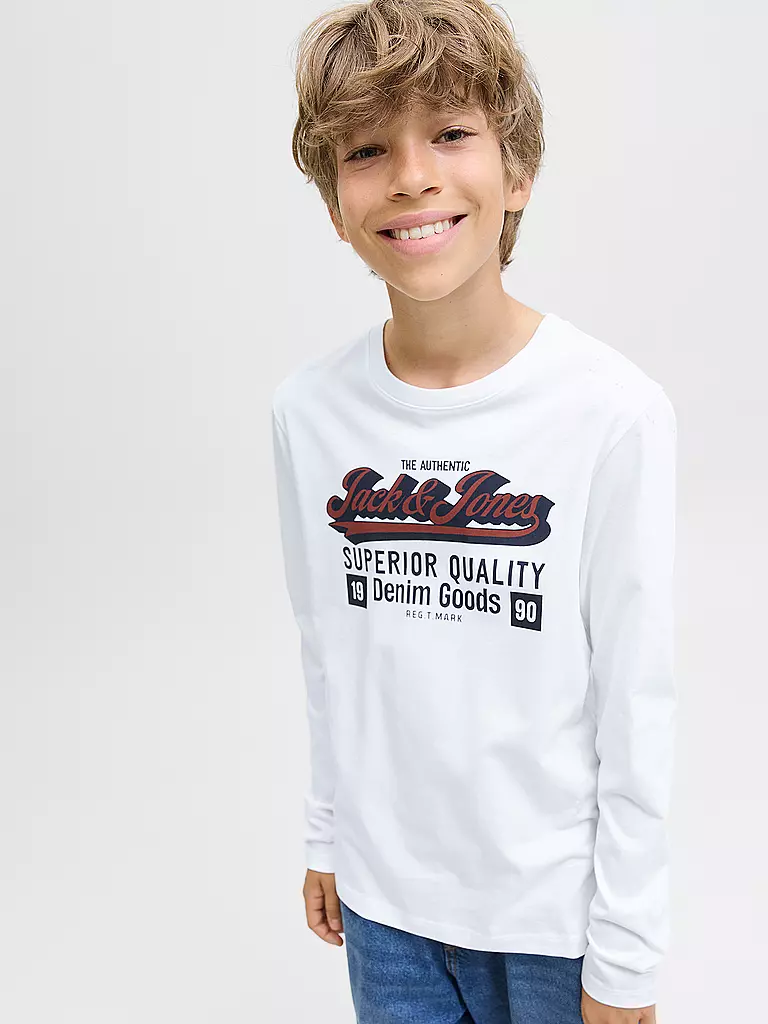 JACK & JONES | T-shirt à manches longues pour garçon JJELOGO | weiss