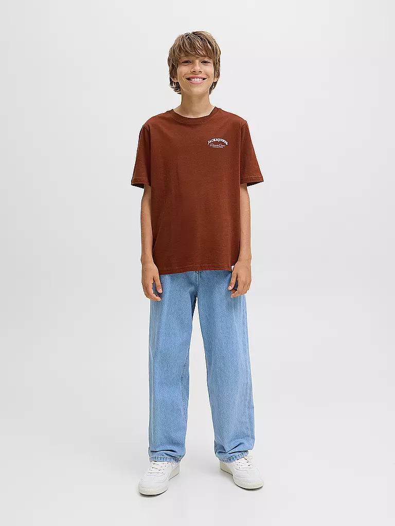 JACK & JONES | T-shirt garçon JJEBRANDES | dunkelrot