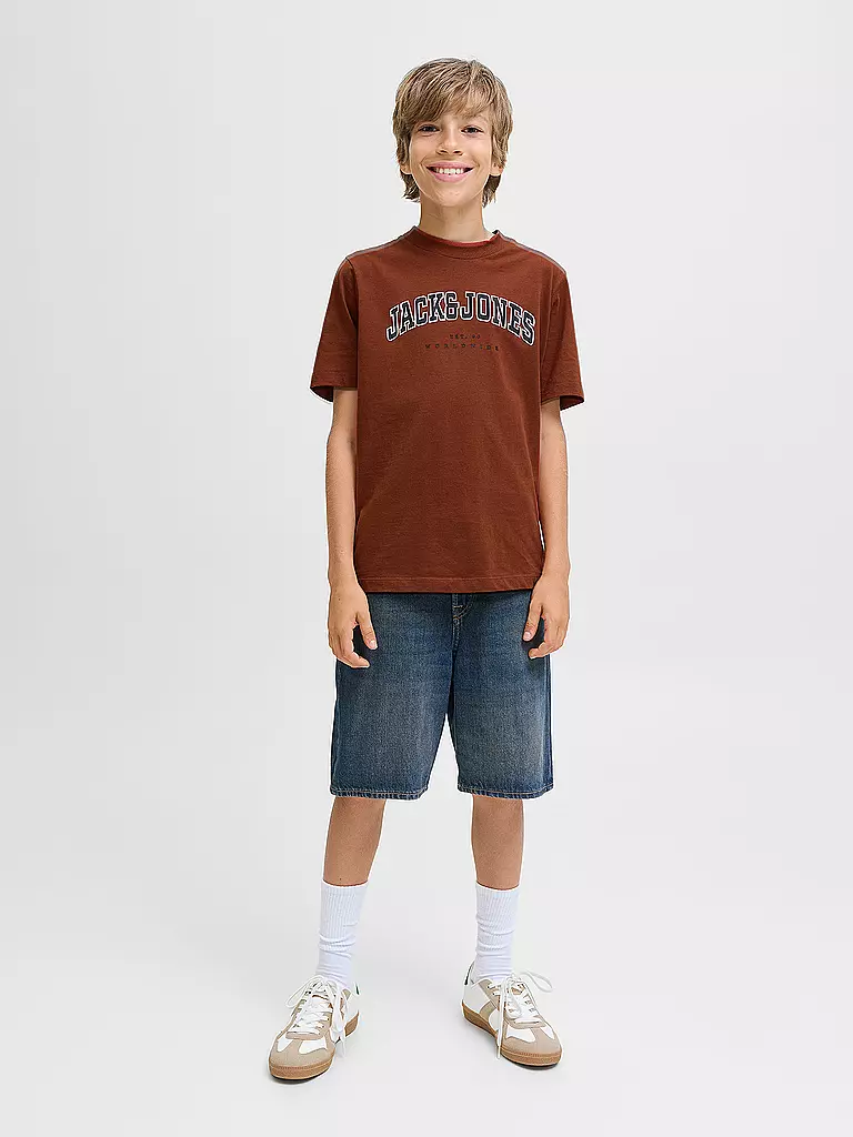 JACK & JONES | T-shirt garçon JJECALEB | dunkelrot