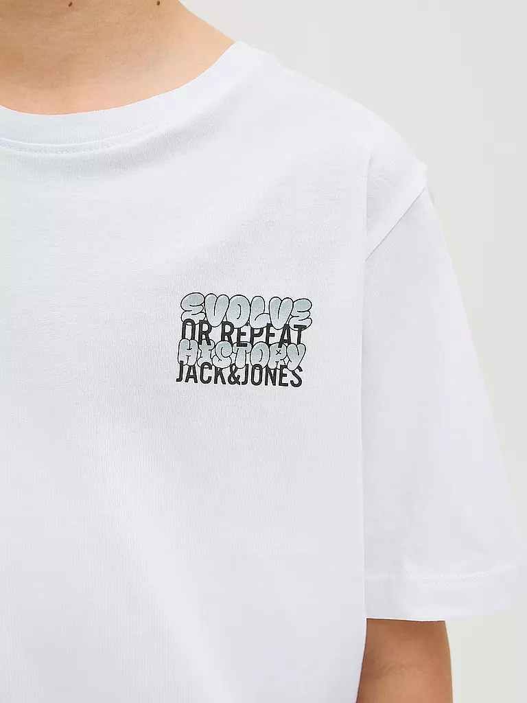 JACK & JONES | T-shirt garçon JJWOBLY | weiss