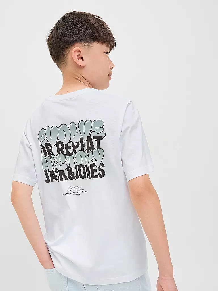 JACK & JONES | T-shirt garçon JJWOBLY | weiss