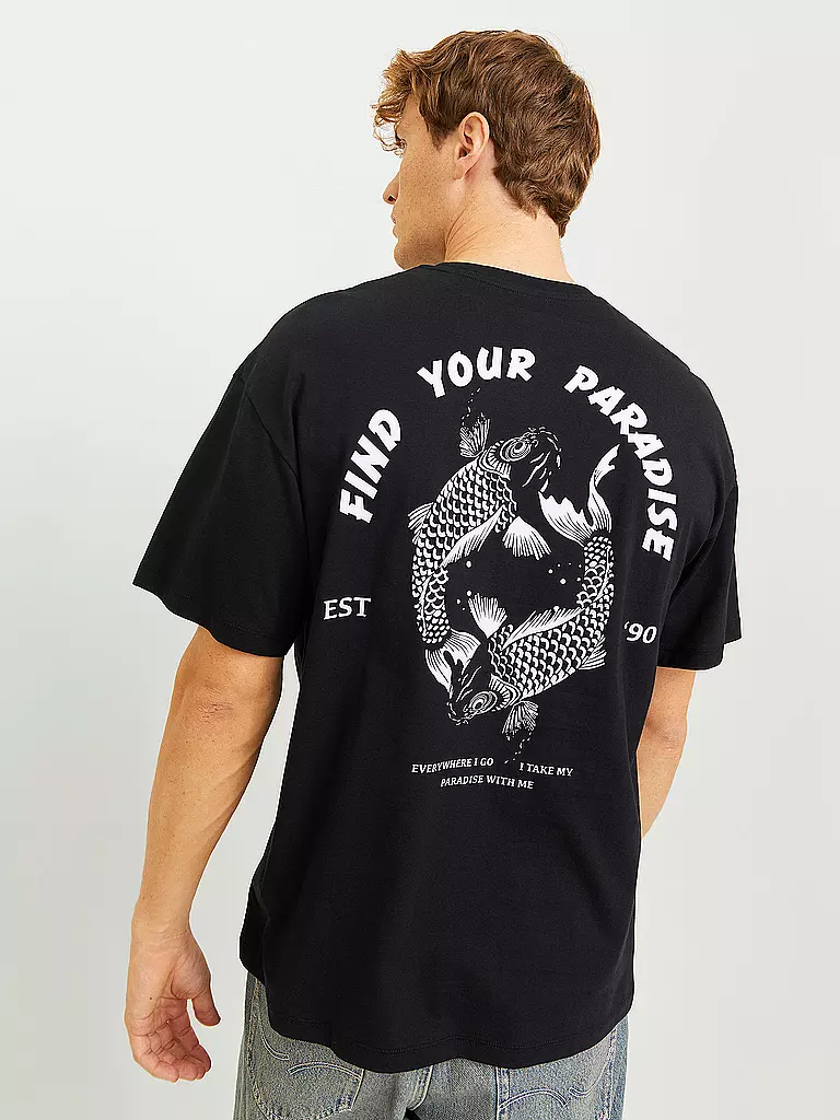 JACK & JONES | T-Shirt JJCHARGE | schwarz