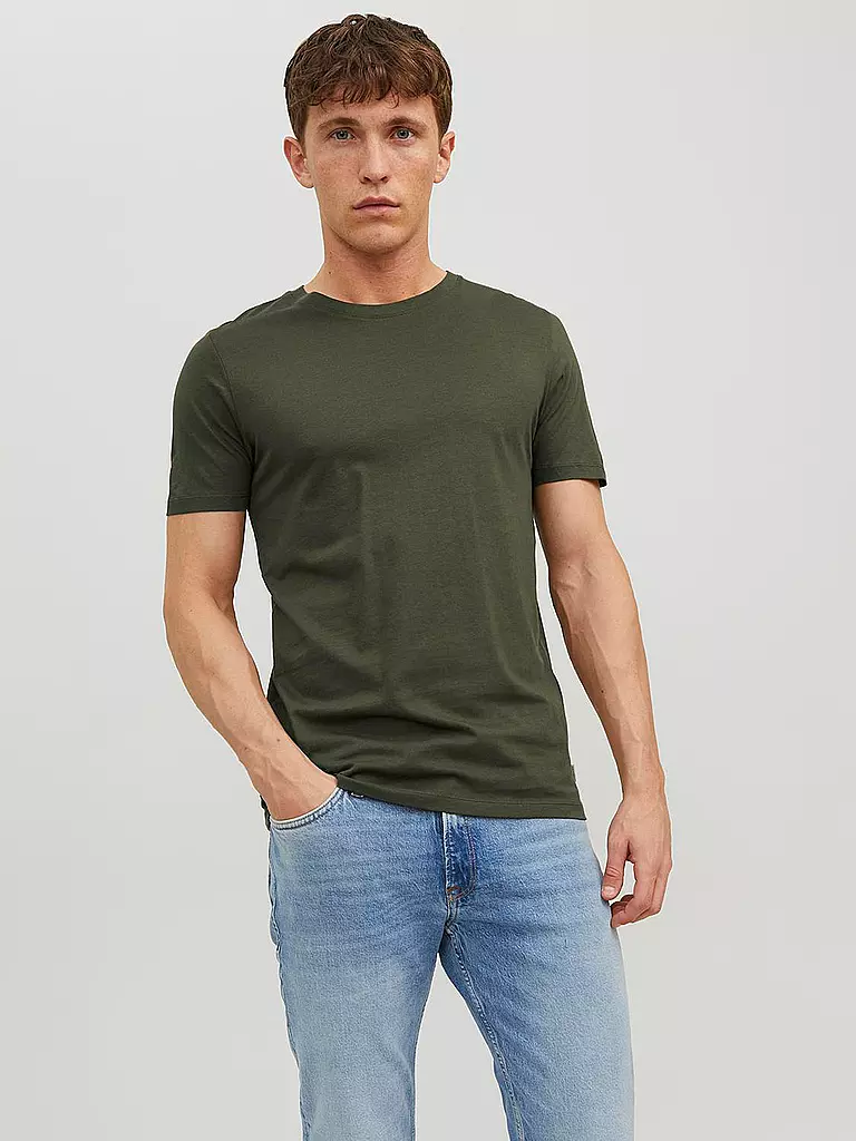 JACK & JONES | T-shirt Slim Fit "JJEORGANIC" | olive