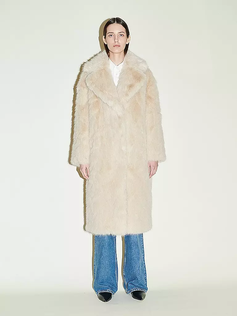 JAKKE | Mantel in Felloptik KATIE | Crème