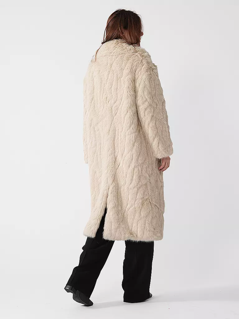 JAKKE | Mantel in Felloptik KATIE | Crème