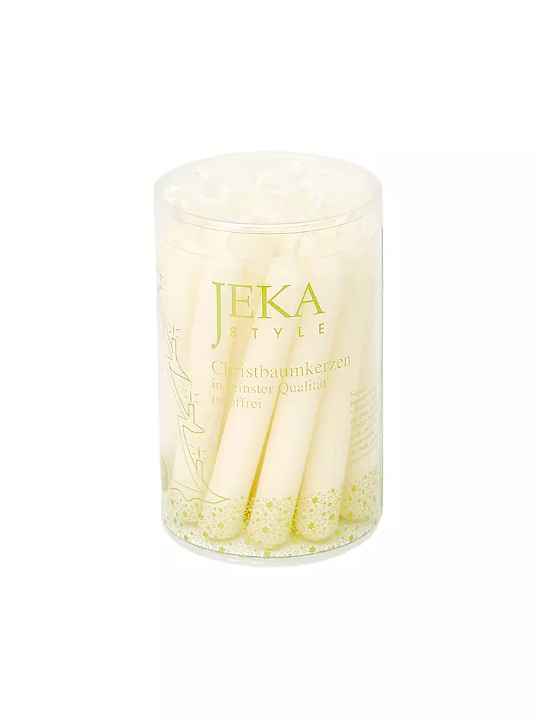 JEKA | Bougies d'arbre de Noël, boîte de 20, ivoire | Crème