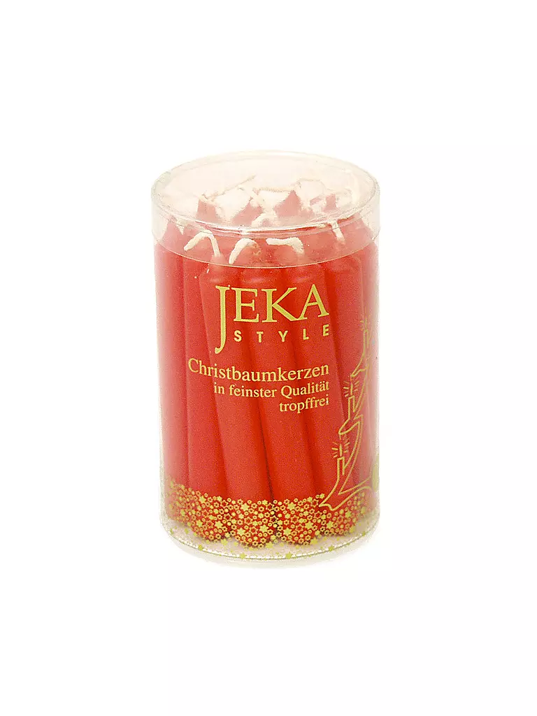 JEKA | Bougies d'arbre de Noël, boîte de 20, rouge Rosso | keine Farbe