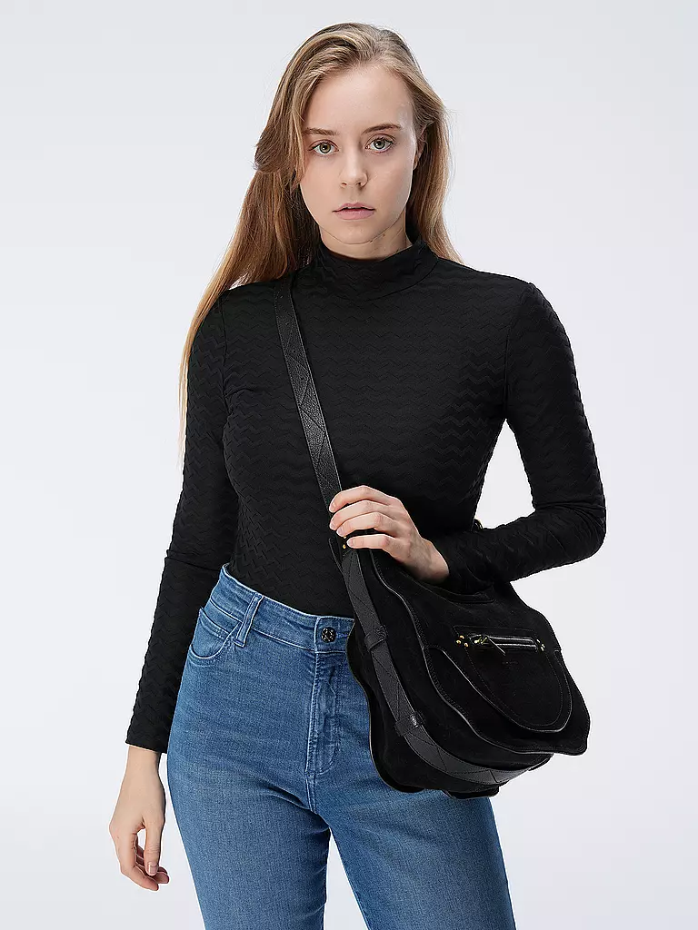 JEROME DREYFUSS | Ledertasche - Hobo Bag DINO | Noir