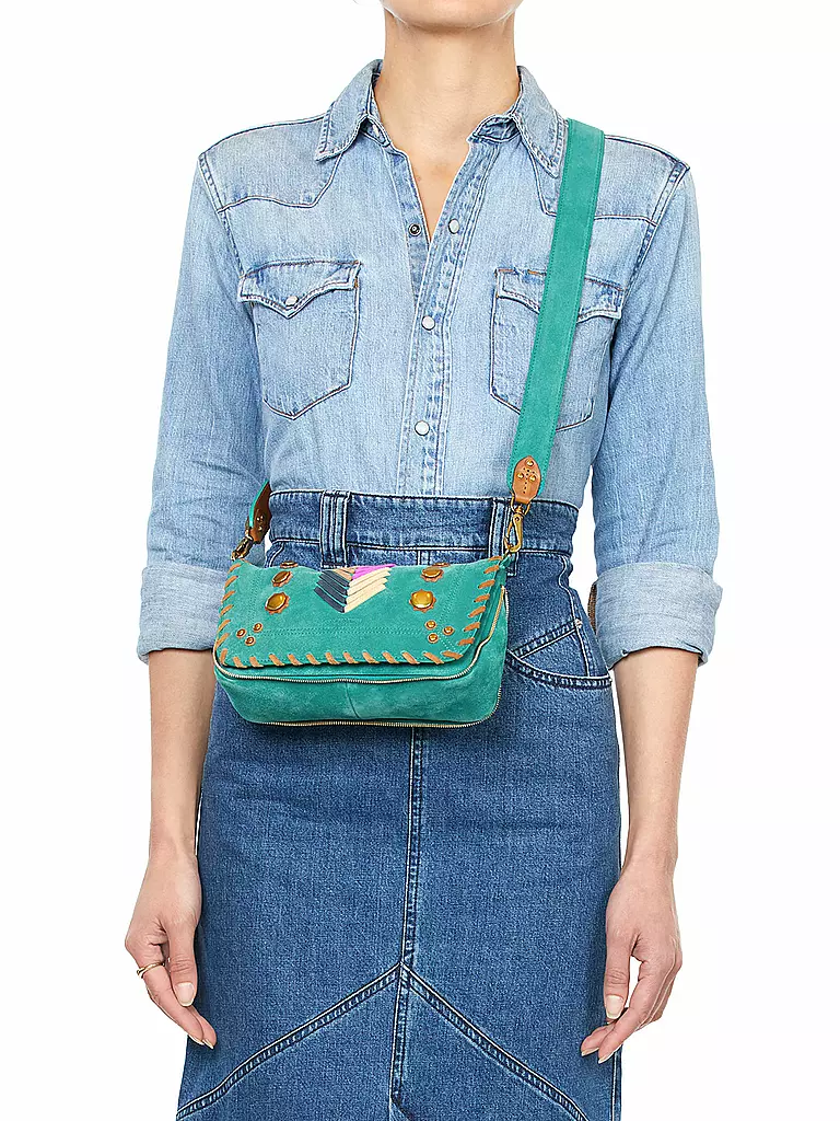 JEROME DREYFUSS | Ledertasche - Mini Bag BOBI Small | Turquoise