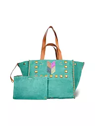 JEROME DREYFUSS | Ledertasche - Shopper LEON Medium | Turquoise