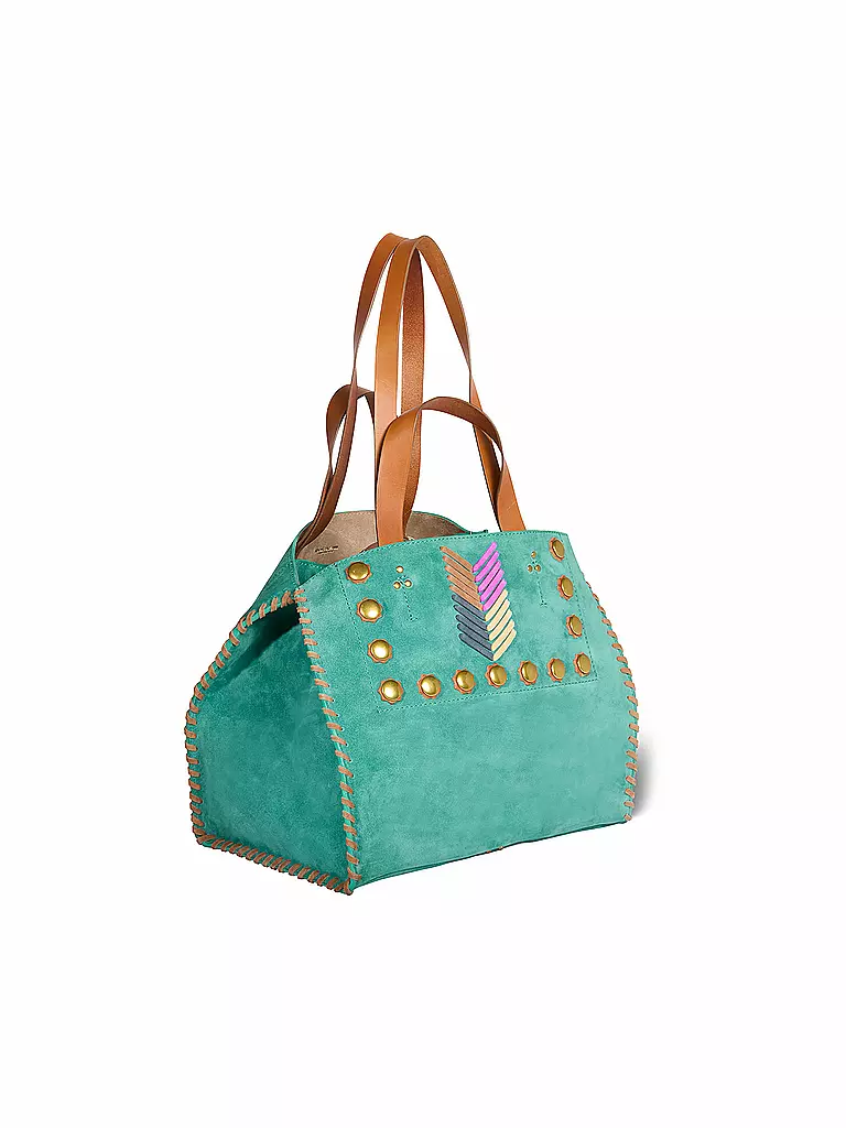 JEROME DREYFUSS | Ledertasche - Shopper LEON Medium | Turquoise