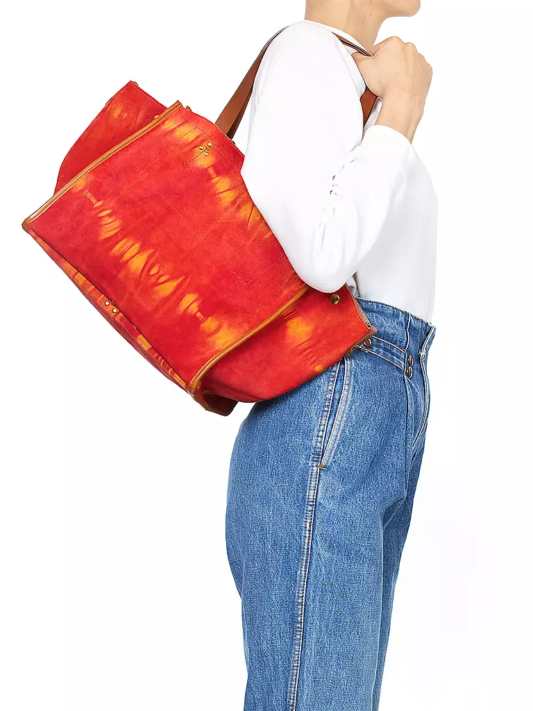 JEROME DREYFUSS | Ledertasche - Shopper LEON Medium | Orange