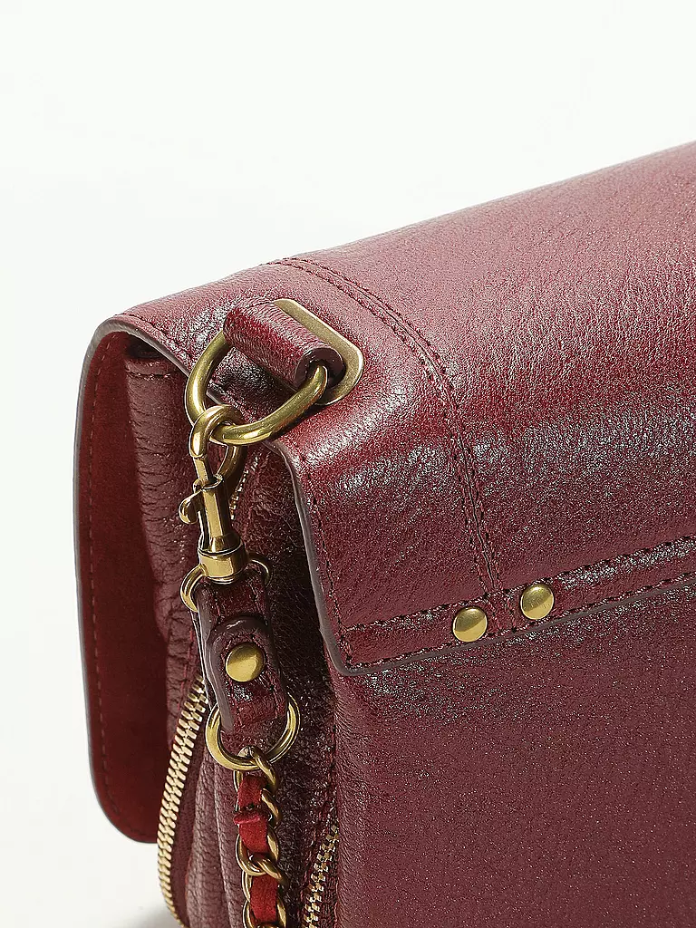 JEROME DREYFUSS | Sac en cuir - Mini sac BOBI | Rouge foncé