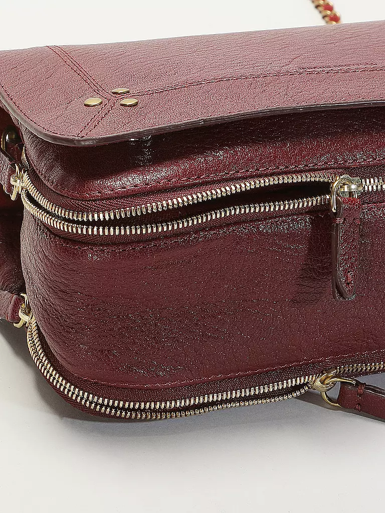 JEROME DREYFUSS | Sac en cuir - Mini sac BOBI | Rouge foncé
