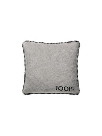 JOOP | Housse de coussin "Uni Doubleface" 50x50cm (Cendre-Anthracite)