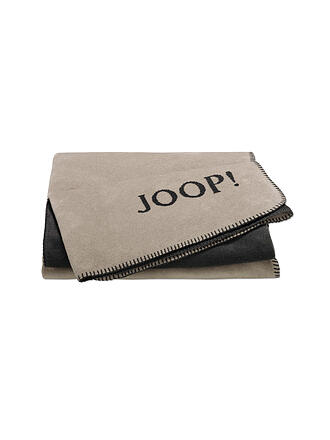 JOOP | Couverture - Plaid 150x200cm Uni Doubleface Pierre/Anthracite