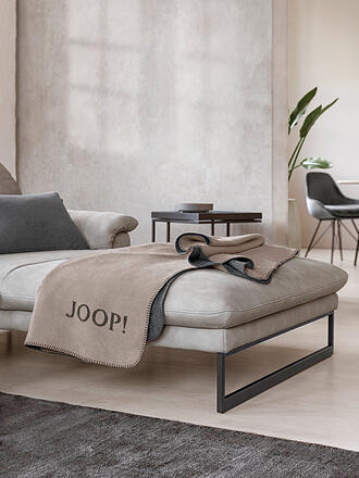 JOOP | Couverture - Plaid 150x200cm Uni Doubleface Pierre/Anthracite