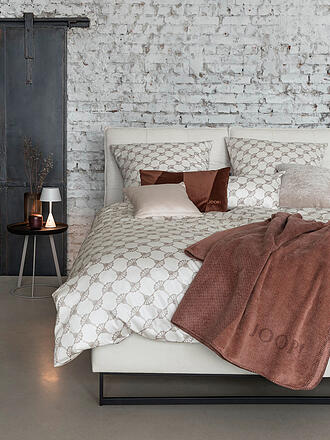 JOOP | Satin Bettwäsche 70x90cm/140x200cm CORNFLOWER DOUBLE Beige