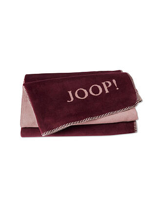 JOOP | Couverture - Plaid 150x200cm Uni Doubleface Rouge-Nude