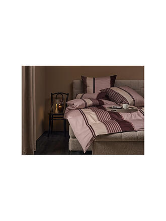 JOOP | Parure de lit en satin HERRINBONE STRIPES 2x70x90cm/200x200cm Rose