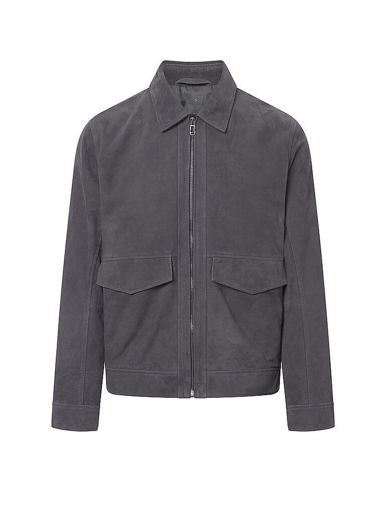 Joop Veste en cuir gris 56
