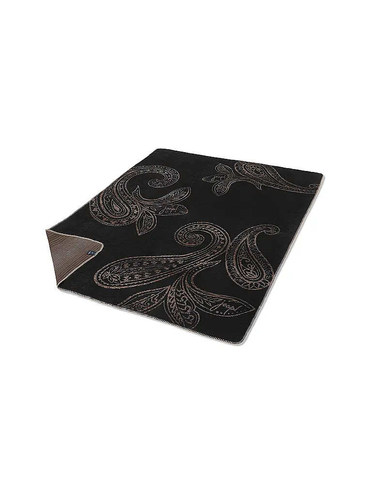 JOOP | Couverture - Plaid 150x200cm JOOP! PAISLEY Stripes Noir | schwarz