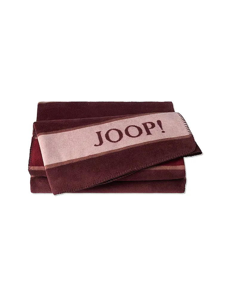 JOOP | Couverture - Plaid 150x200cm JOOP! STRIPES Rouge | dunkelrot