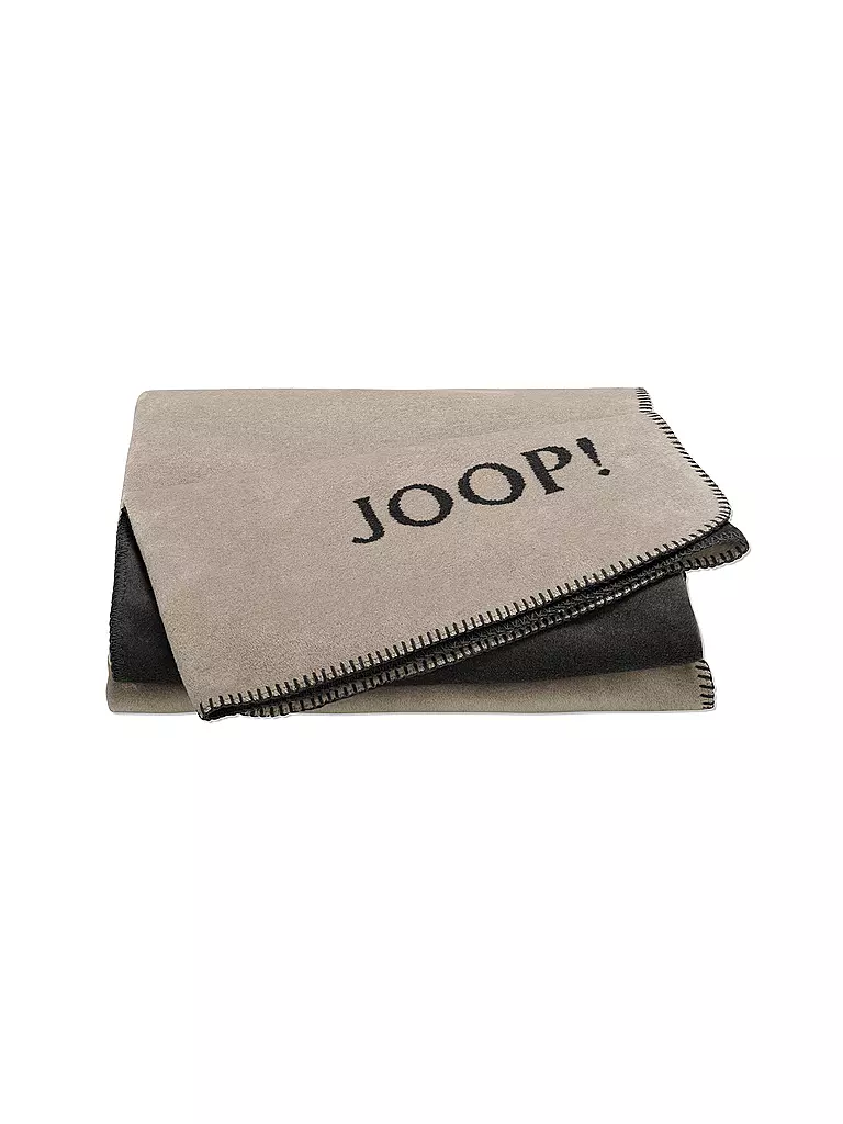 JOOP | Couverture - Plaid 150x200cm Uni Doubleface Pierre/Anthracite | grau