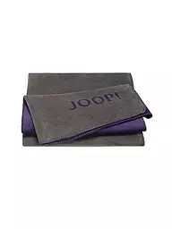 JOOP | Couverture UNI-DOUBLEFACE 150x200cm Ardoise/Violet | Gris