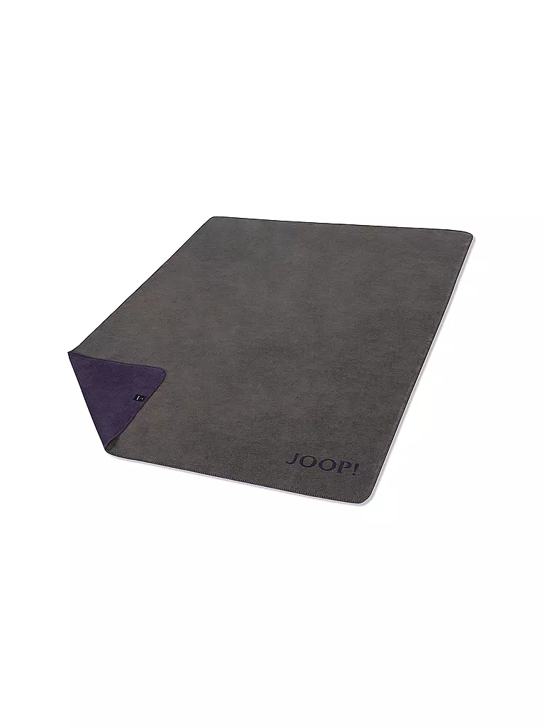 JOOP | Couverture UNI-DOUBLEFACE 150x200cm Ardoise/Violet | Gris