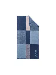 JOOP | Serviette de douche 80x150cm DIVIDED SQUARES Nature | Bleu foncé