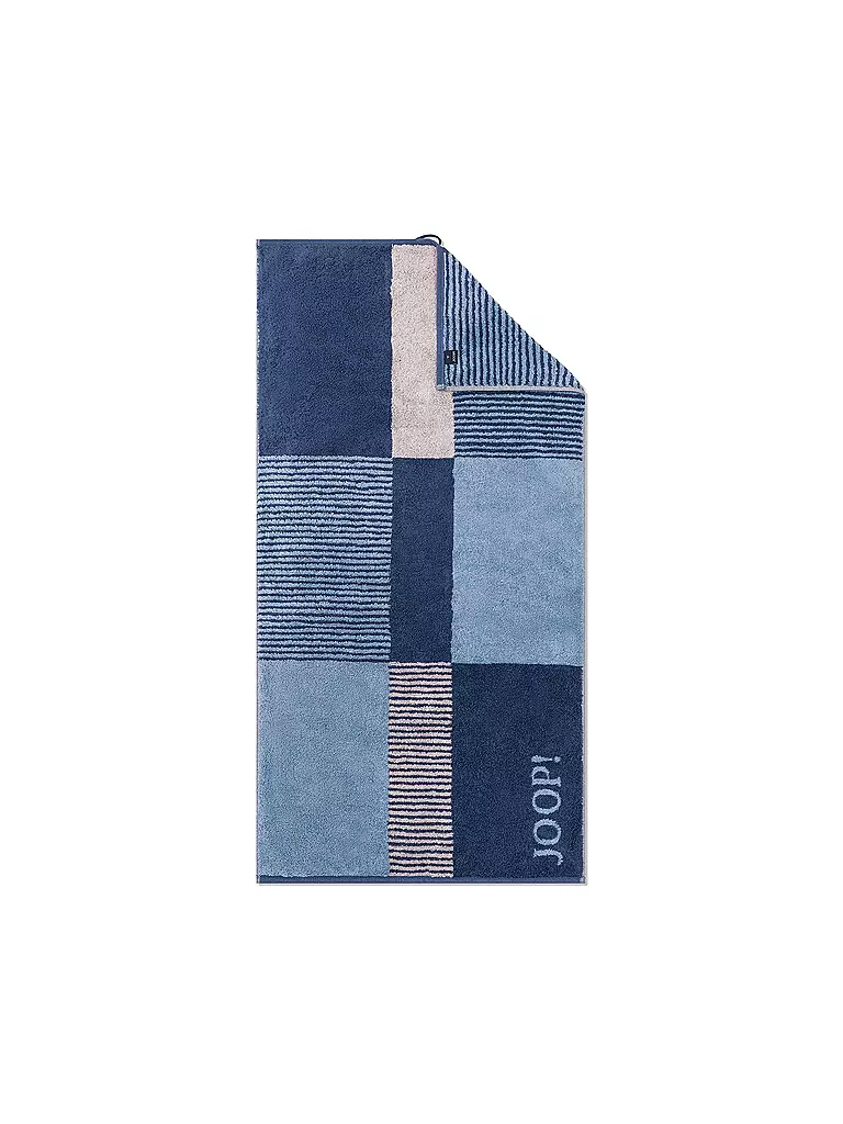 JOOP | Drap de douche 80x150cm DIVIDED SQUARES Aqua | dunkelblau