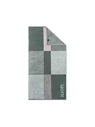 JOOP | Serviette de douche 80x150cm DIVIDED SQUARES Nature | Vert foncé