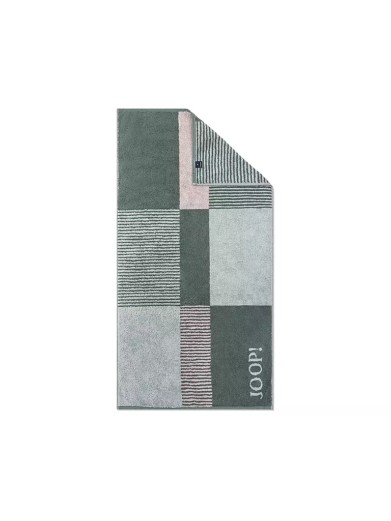 JOOP | Drap de douche 80x150cm DIVIDED SQUARES Sauge | dunkelgrün