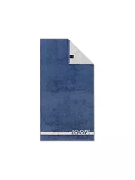 JOOP | Drap de douche SPLIT DOUBLEFACE 80x150cm Naturel | Bleu foncé