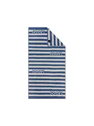 JOOP | Serviette de douche SPLIT STRIPES 80x150cm Nature | Bleu foncé