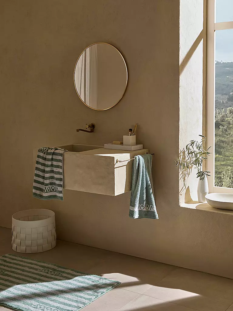 JOOP | Drap de douche SPLIT STRIPES 80x150cm Pinie | hellgrün