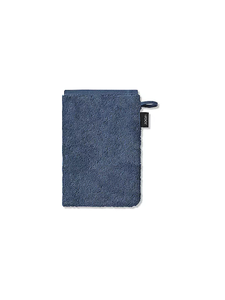 JOOP | Gant de toilette 16x22cm DIVEDED DOUBLEFACE Aqua | Bleu foncé