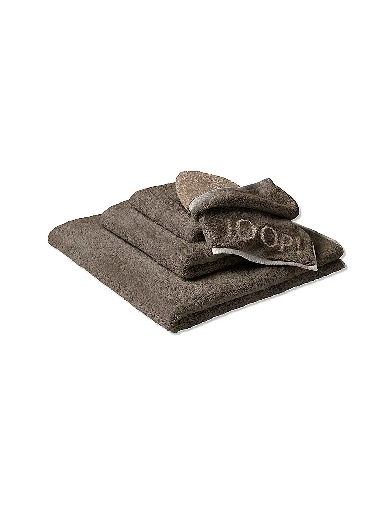 JOOP | Handtuch 50x100cm CONTOUR DOUBLFACE Taupe | Camel