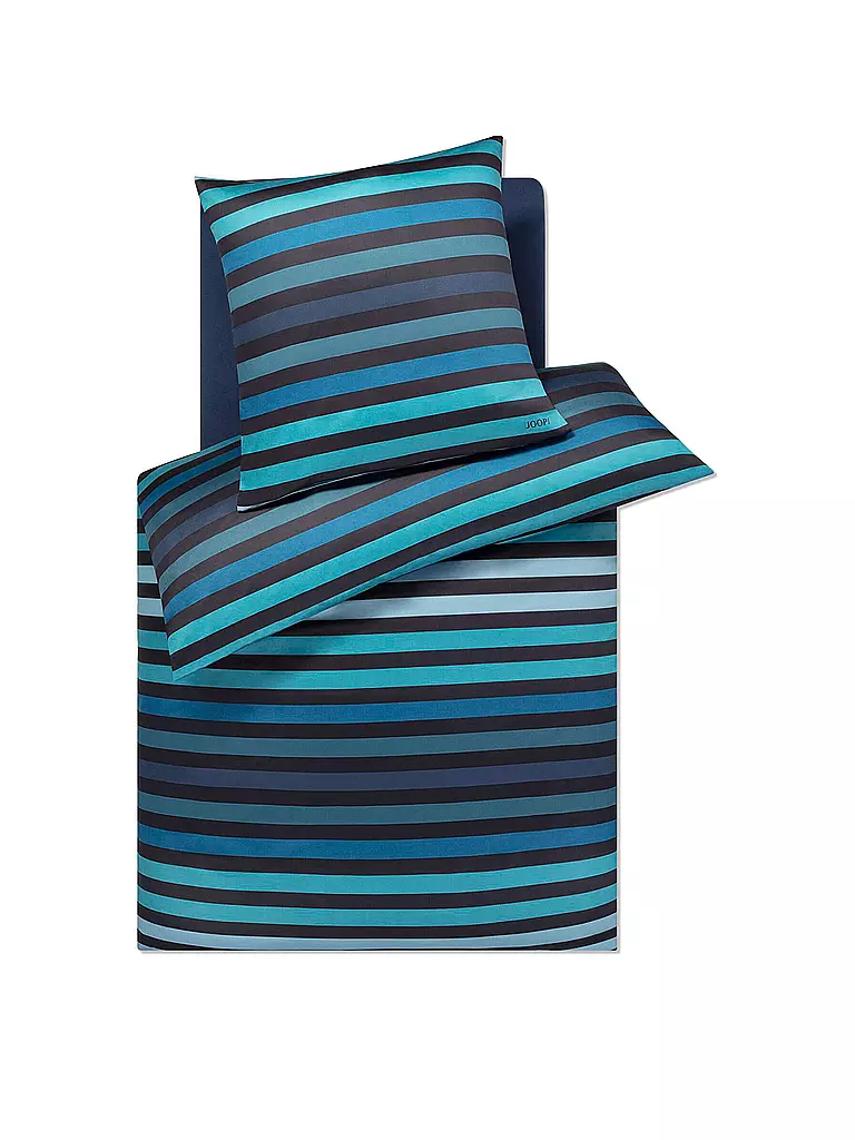 JOOP | Housse de couette en satin TONE 70x90cm/140x220cm Ocean | dunkelblau