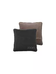 JOOP | Housse de coussin "Uni Doubleface" 50x50cm (Cendre-Anthracite) | Gris