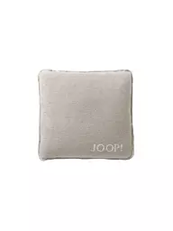 JOOP | Housse de coussin "Uni Doubleface" 50x50cm (Cendre-Anthracite) | Crème