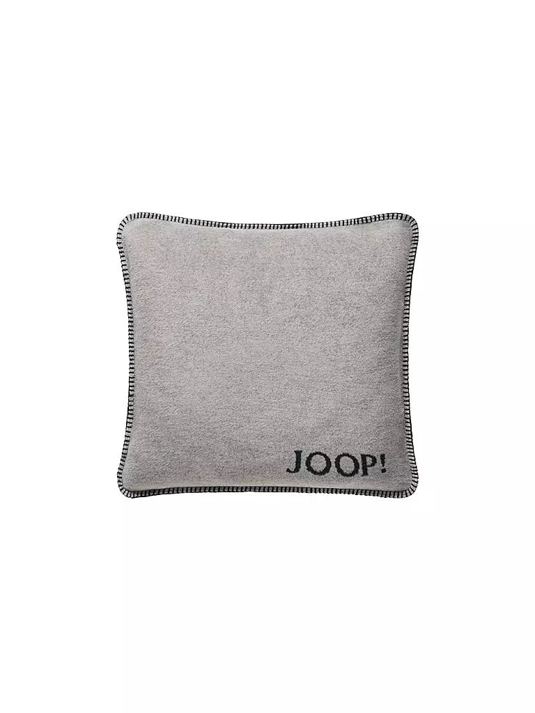 JOOP | Housse de coussin "Uni Doubleface" 50x50cm (Cendre-Anthracite) | grau