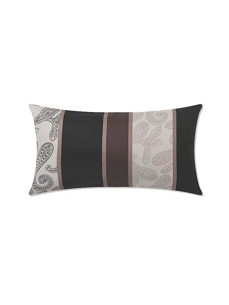 JOOP | Housse de coussin en satin 40x80cm PAISLEY STRIPES Noir | schwarz
