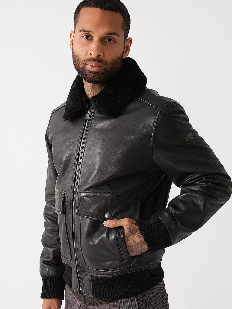 JOOP | Lederjacke AVIATOR AVIA | Noir