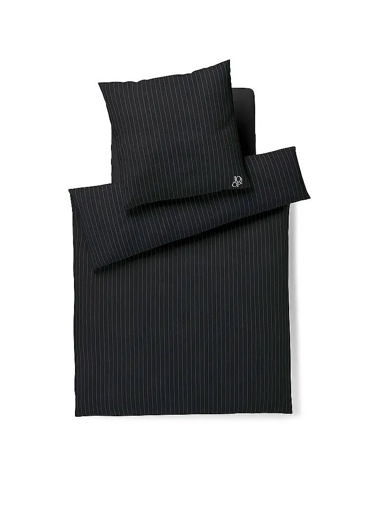 JOOP | Linge de lit en flanelle 70x90cm/140x200cm SOFT STRIPES Noir | schwarz