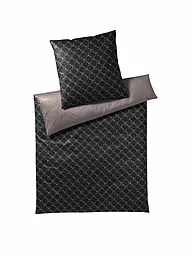 JOOP | Satin Bettwäsche 70x90cm/140x200cm CORNFLOWER DOUBLE Beige | Noir